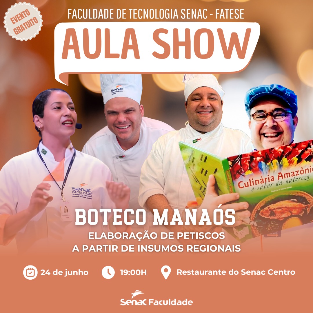 Aula-Show 'Boteco Manaós' na Faculdade Senac Amazonas: Inscrições Abertas