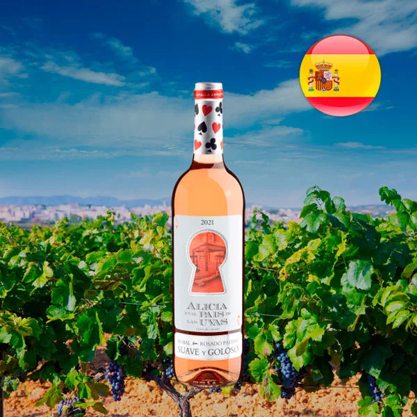 Alicia en el País de las Uvas Bobal Rosado Pálido 2022 e Queen